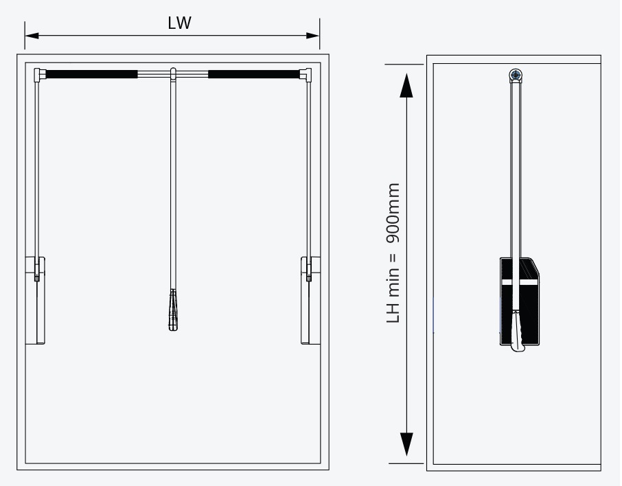 Kệ treo quần áo di động GARIS GW34E LIFTMAX Series
