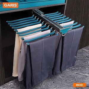 Kệ vắt quần áo đôi ray giảm chấn GARIS GW35E