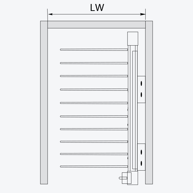 Kệ vắt quần áo treo hông ray trượt GARIS GW37E LIFTMAX Series