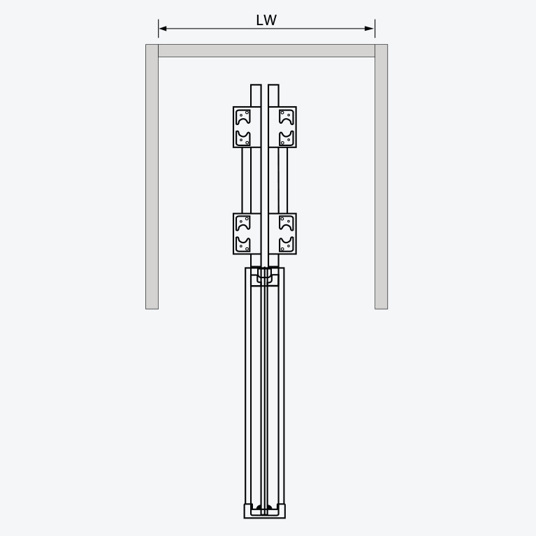Móc quần áo treo đỉnh GARIS GW36R RUBY Series