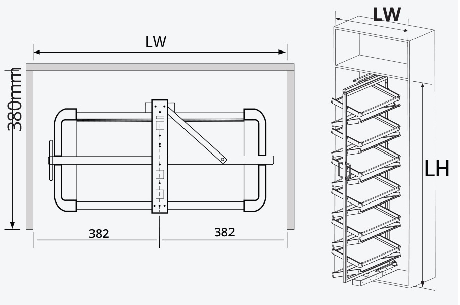 Kệ giày dép thông minh 12 tầng xoay 360 độ GARIS GW44R RUBY Series