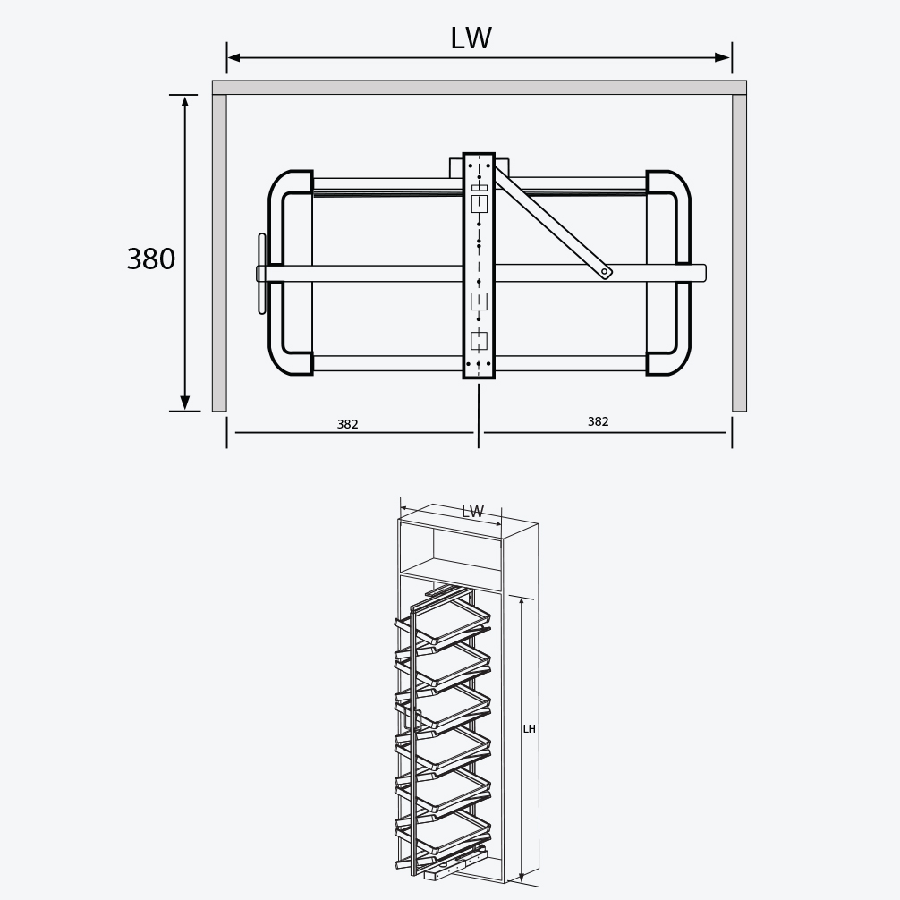 Kệ giày dép thông minh 12 tầng xoay 360 độ GARIS GW24 SNOW Series