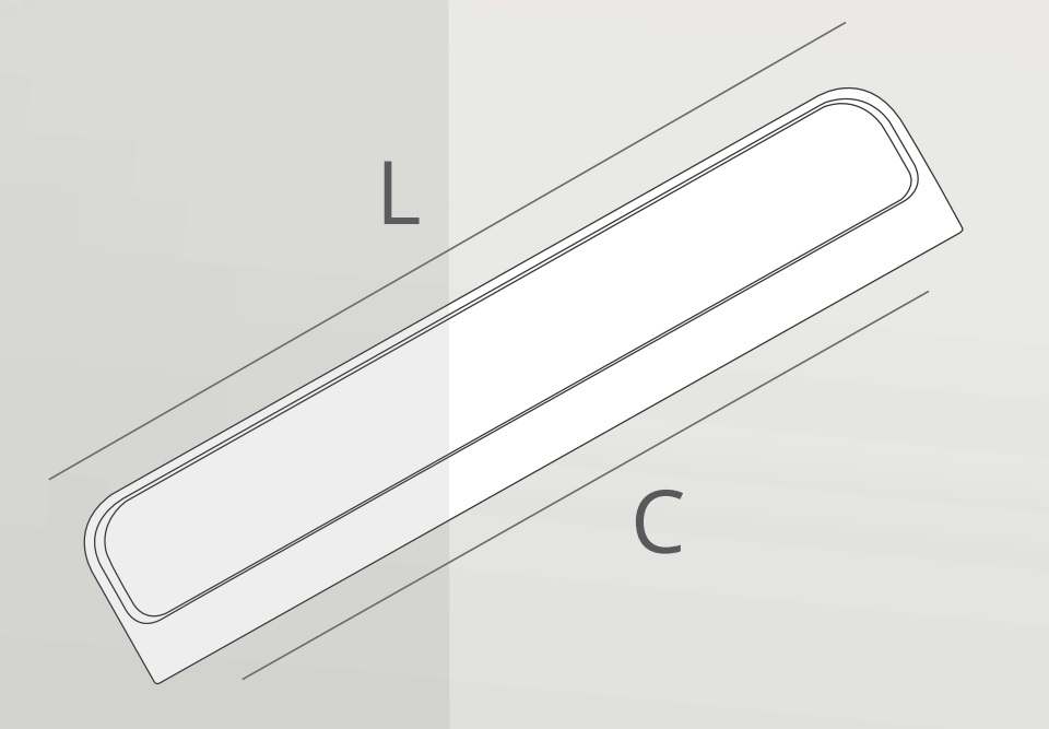 Tay nắm âm cạnh vuông màu đen GARIS GH80