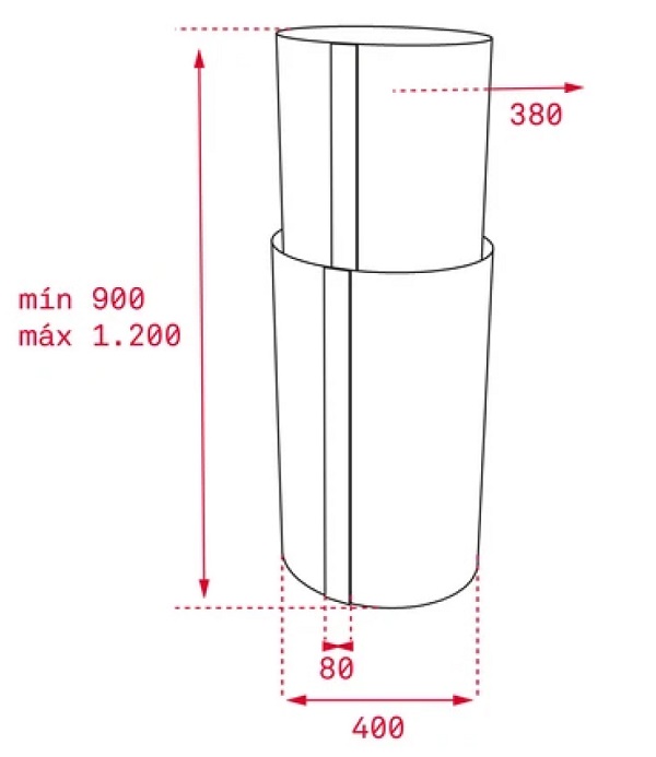 Máy Hút Mùi Đảo dạng ống trụ tròn Teka CC 485
