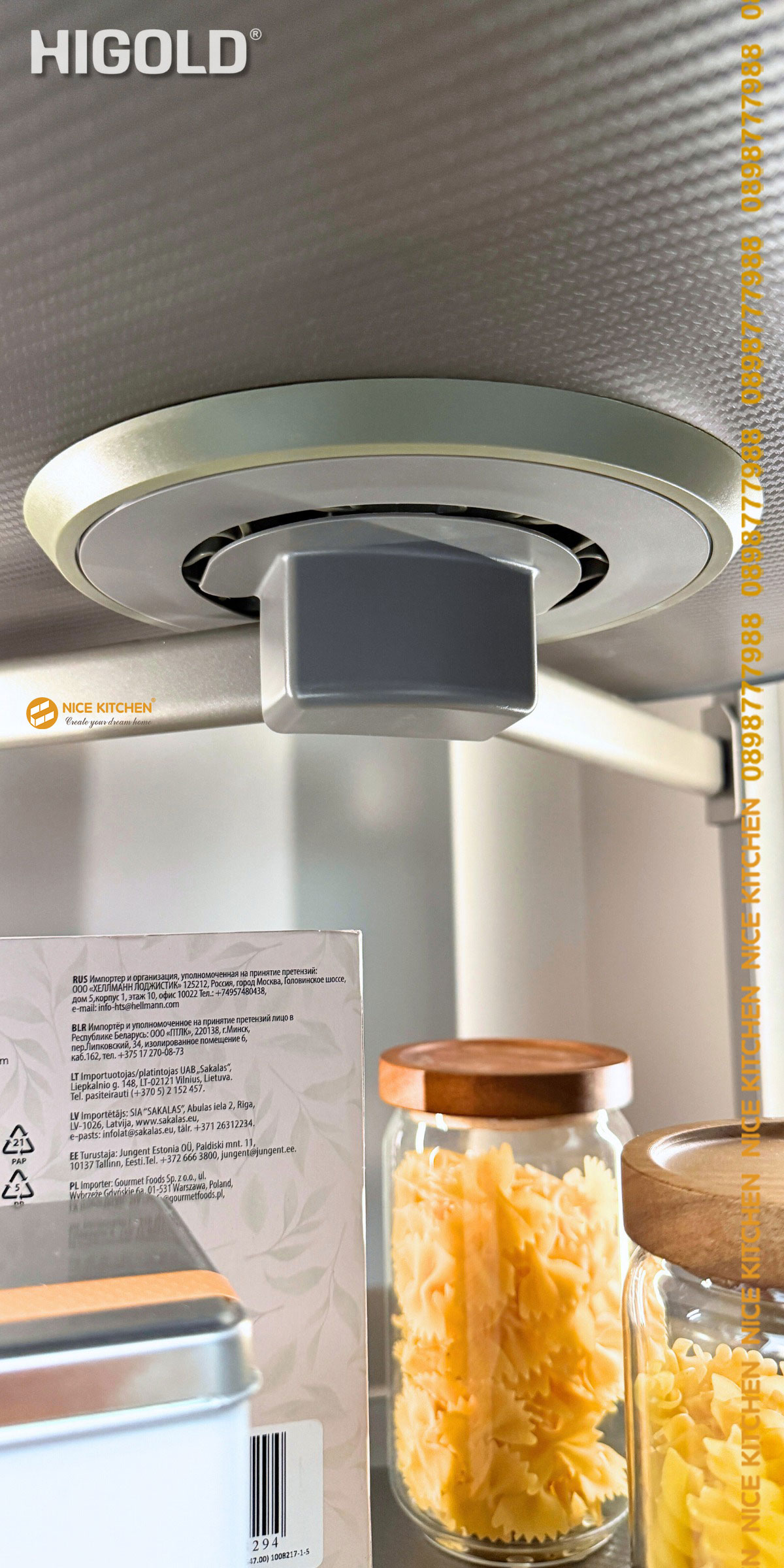 Kệ tủ đồ khô Higold Shearer xoay 360 độ 202294 202295 202296