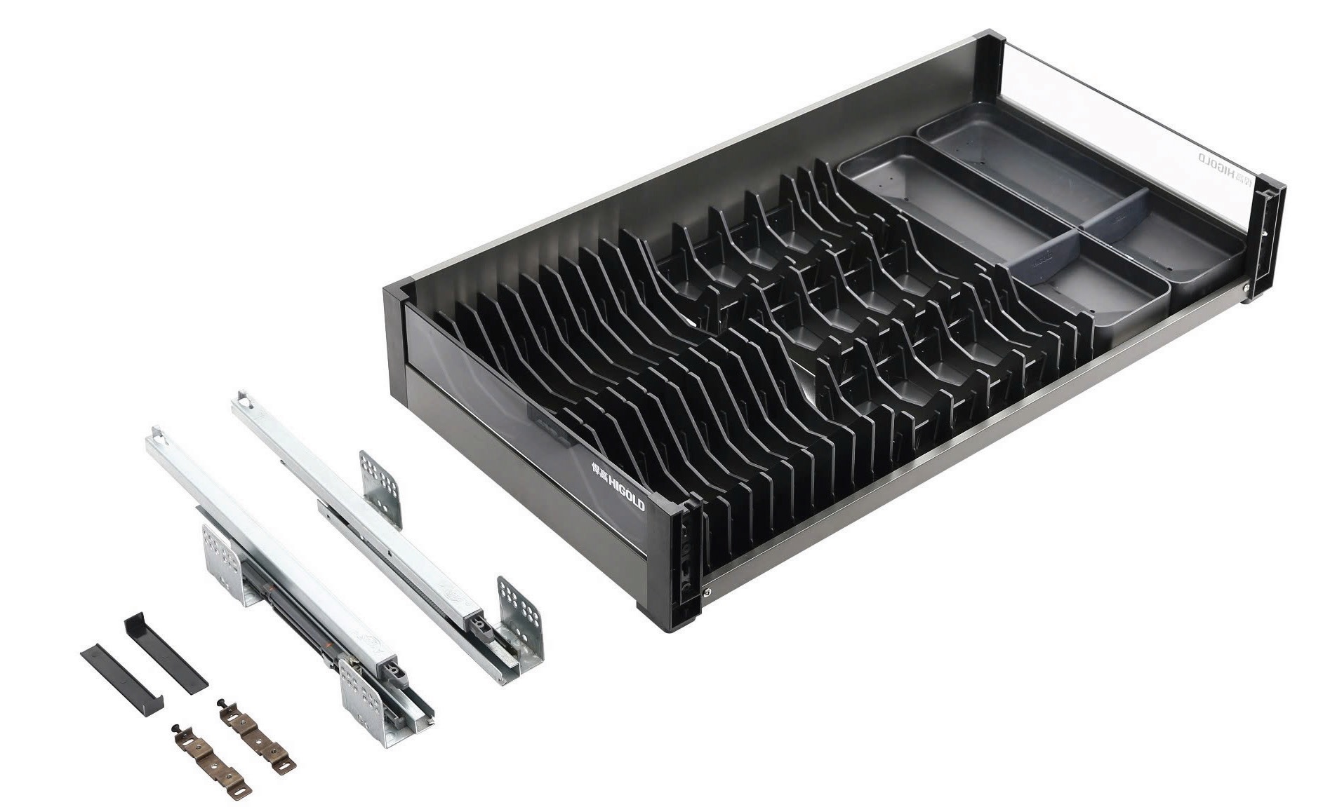 Kệ bát đĩa thìa muỗng dĩa Higold 3.0 Pro hộp nhôm cao cấp 303552 303551