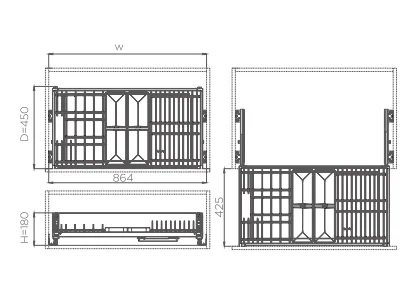 Kệ bát đĩa thìa muỗng dĩa Higold 3.0 Pro hộp nhôm cao cấp 303552 303551
