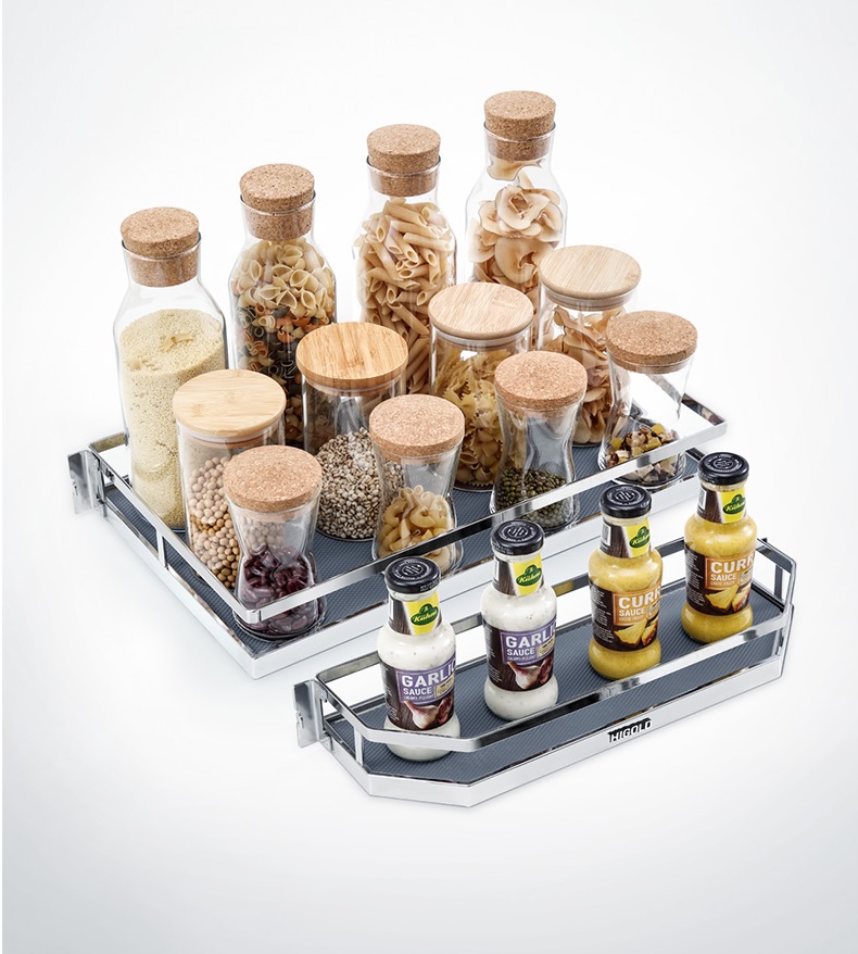 Kệ tủ đồ khô 6 tầng Inox phủ Chrome đáy đặc Higold 202263 202264