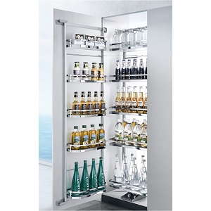 Kệ tủ đồ khô 6 tầng Inox phủ Chrome đáy đặc Higold 202263 202264