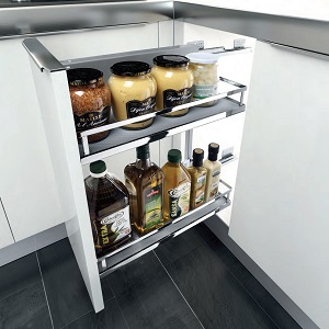 Kệ gia vị đa năng Inox phủ Chrome gắn ray hông Higold 304302 304301