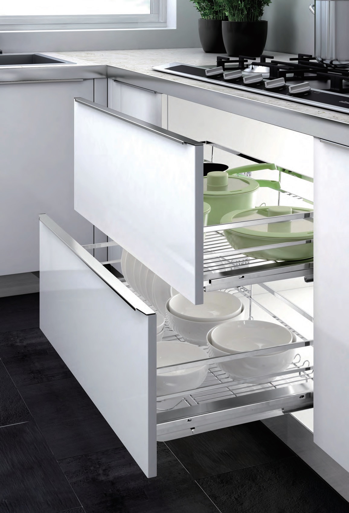 Kệ bát đĩa đa năng Inox phủ Chrome Higold 303502 303504 303505