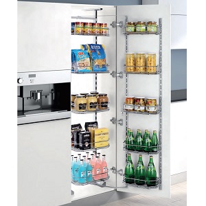 Kệ tủ đồ khô 5 , 6 tầng cánh mở Inox phủ Chrome Higold 202002 202003