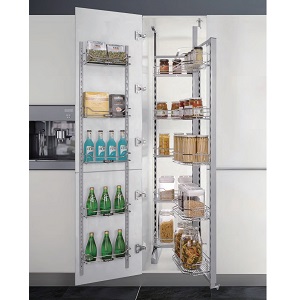 Kệ tủ đồ khô 6 tầng (18 rổ) Inox phủ Chrome Higold 203003