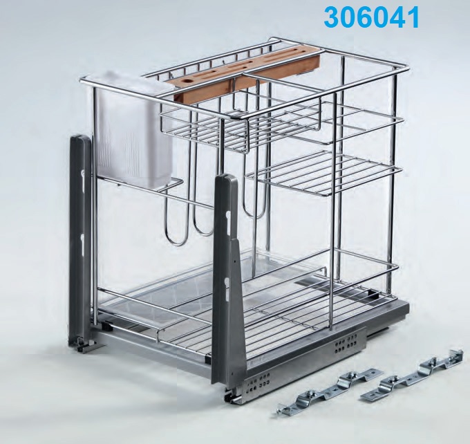 Kệ dao thớt gia vị đa năng Inox nan tròn Higold 306031 306041 306051