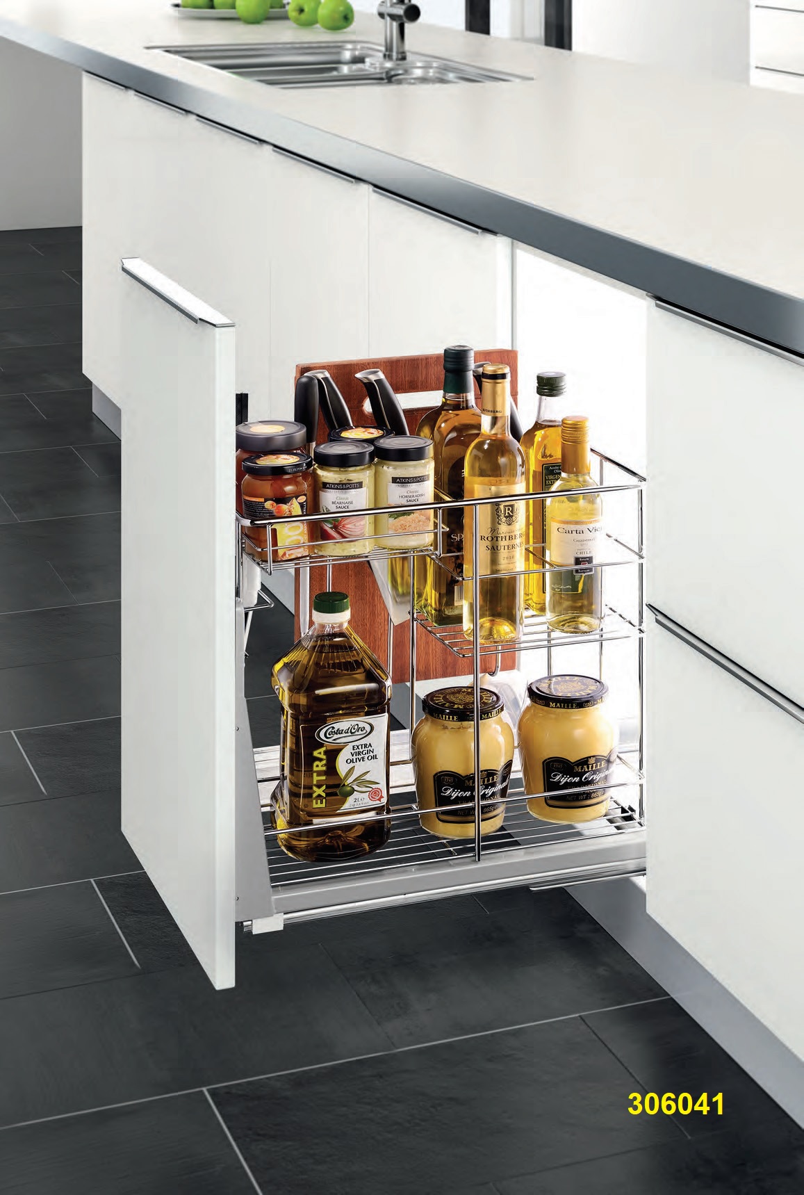 Kệ dao thớt gia vị đa năng Inox nan tròn Higold 306031 306041 306051