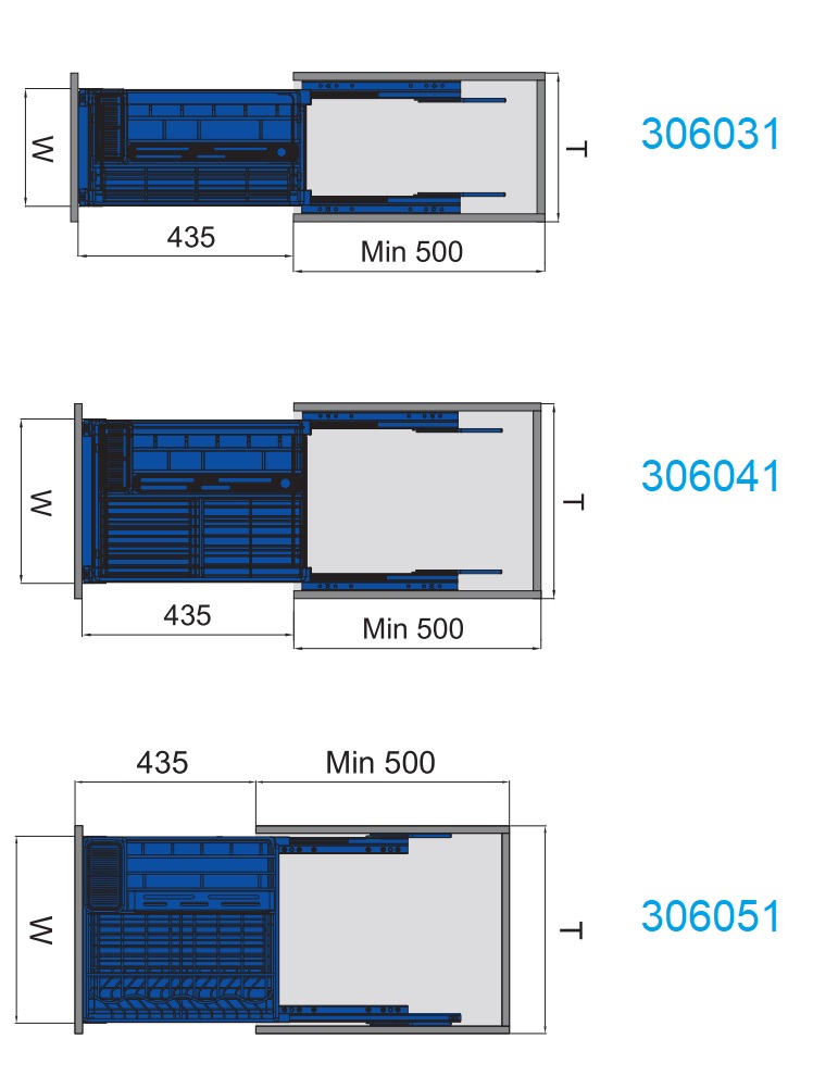 Kệ dao thớt gia vị đa năng Inox nan tròn Higold 306031 306041 306051