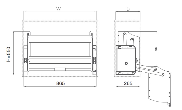 Kệ chén bát nâng hạ di động Inox Sus304 Higold 401251 401252 401253 401254