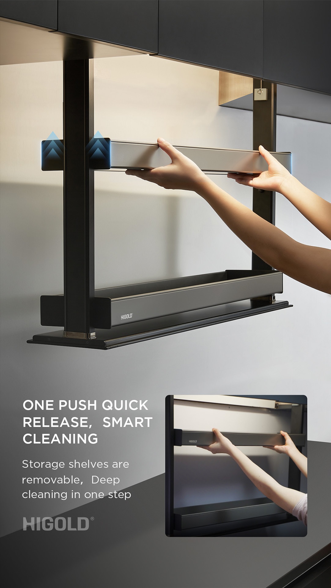 Kệ gia vị nâng hạ điện Higold Star Move Shearer Series 401351 401352 401353 401354