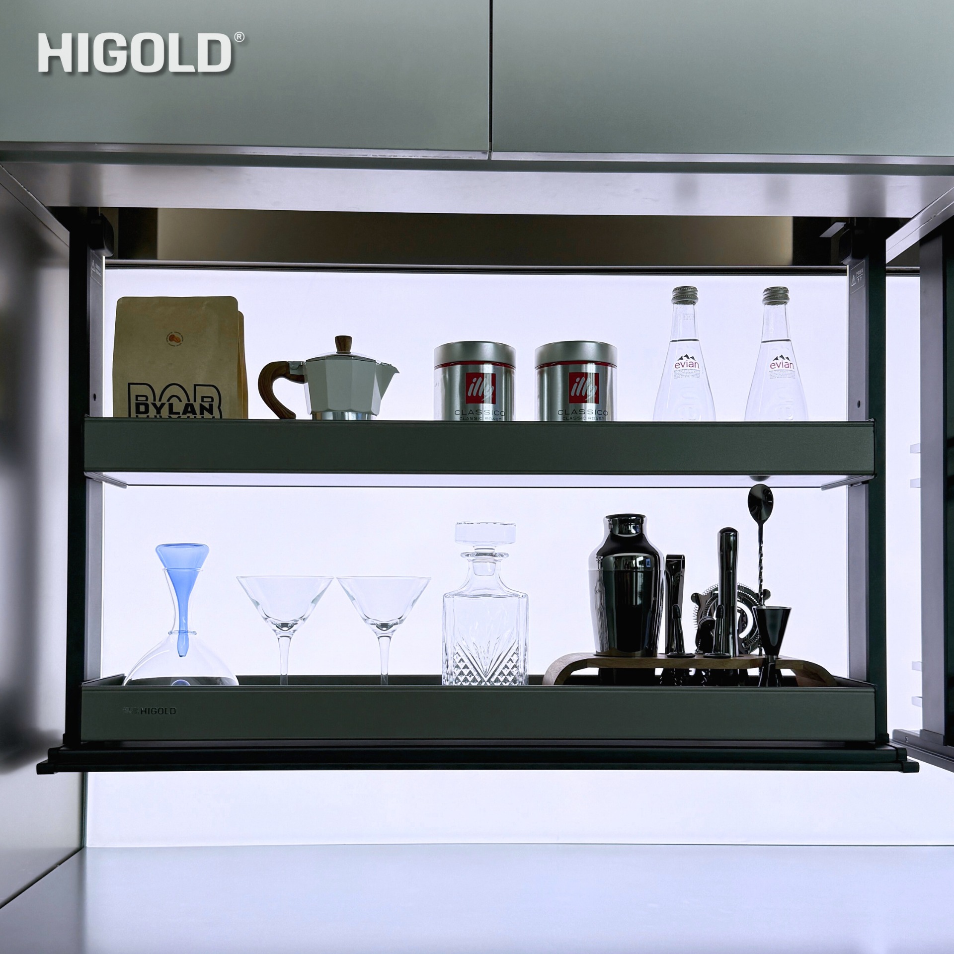 Kệ gia vị nâng hạ điện Higold Star Move Shearer Series 401351 401352 401353 401354