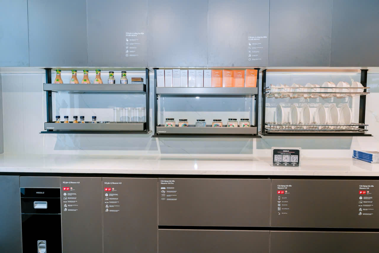 Kệ gia vị nâng hạ điện Higold Star Move Shearer Series 401351 401352 401353 401354