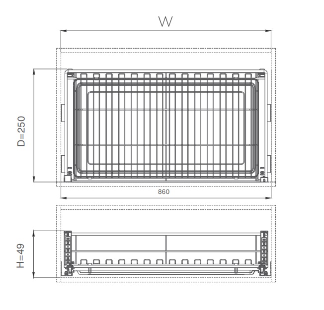 Kệ bát đĩa cố định 2 tầng Inox Sus304 Higold DRO-600SS DRO-700SS DRO-800SS DRO-900SS