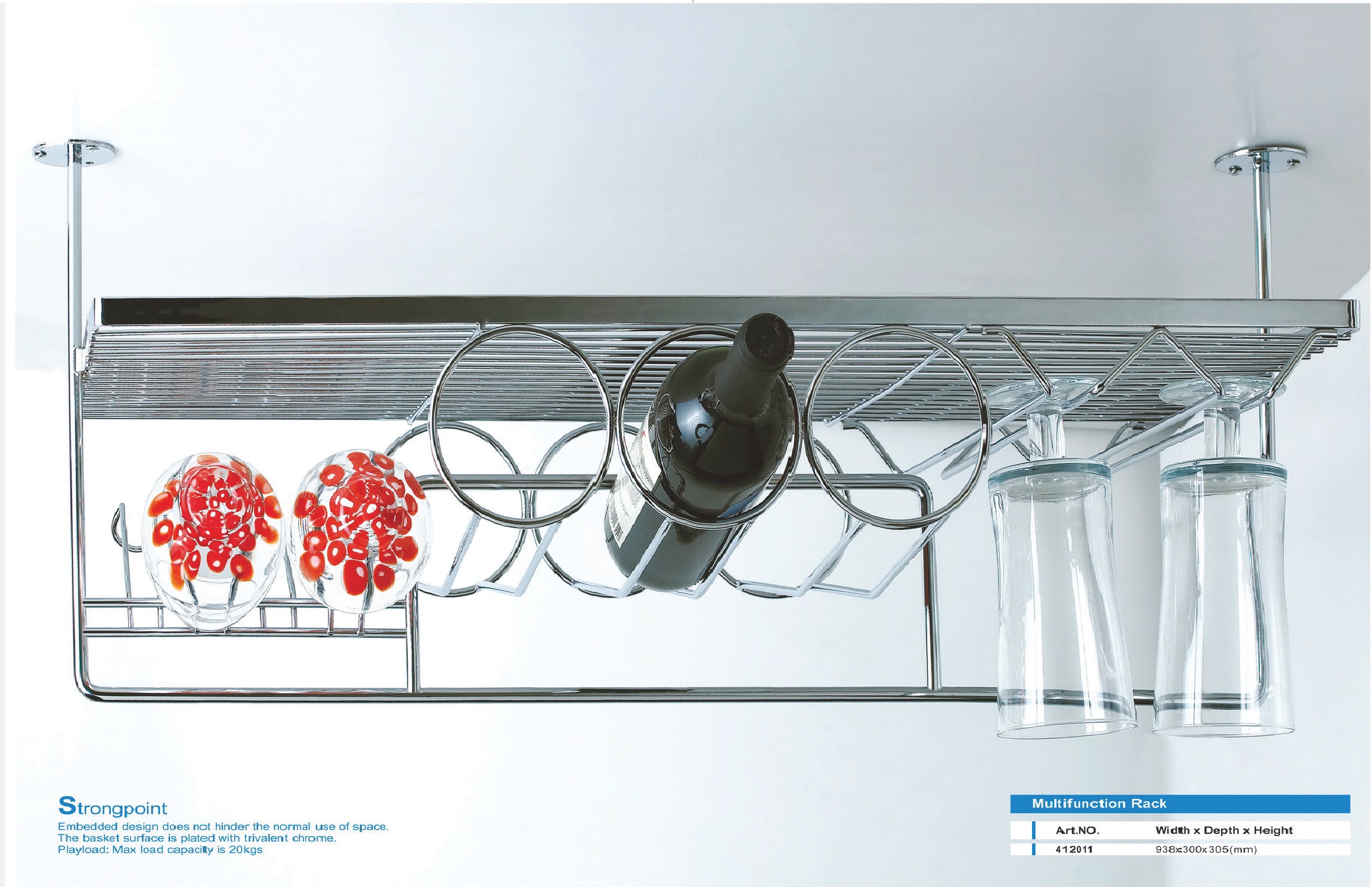 Giá treo ly rượu vang quầy bar Sus304 Higold 412011 412012