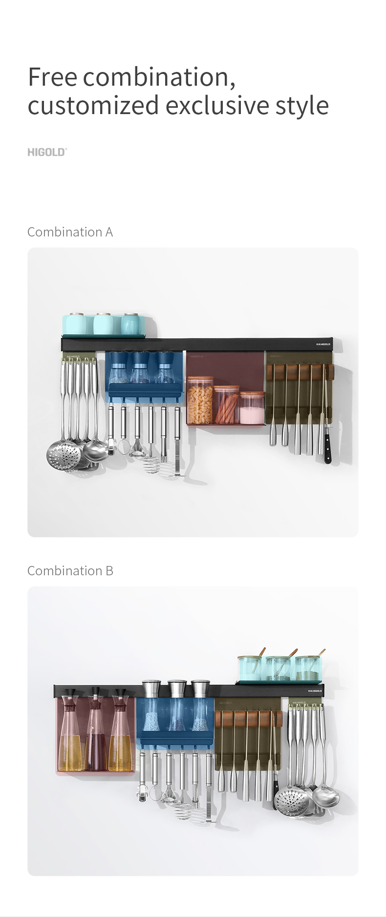 Kệ gia vị treo ngoài Higold Capri 403191