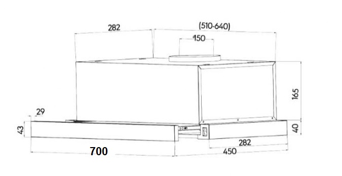 Máy hút mùi âm tủ 70cm CANZY CZ EH85GL
