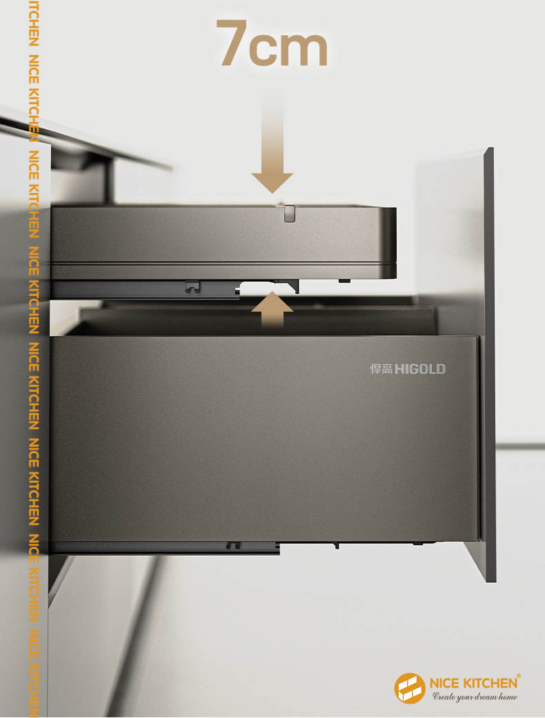 Khay chia thìa muỗng dĩa nhôm phủ nano Higold Shearer 4.0