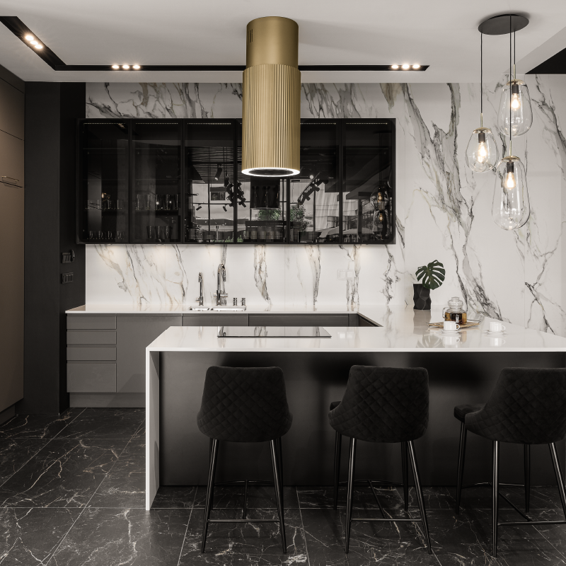 Máy hút mùi độc lập trụ tròn Malloca Monogold K-382G