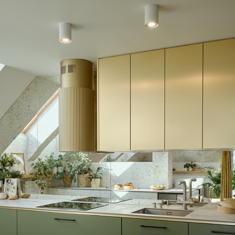 Máy hút mùi độc lập trụ tròn Malloca Monogold K-382G