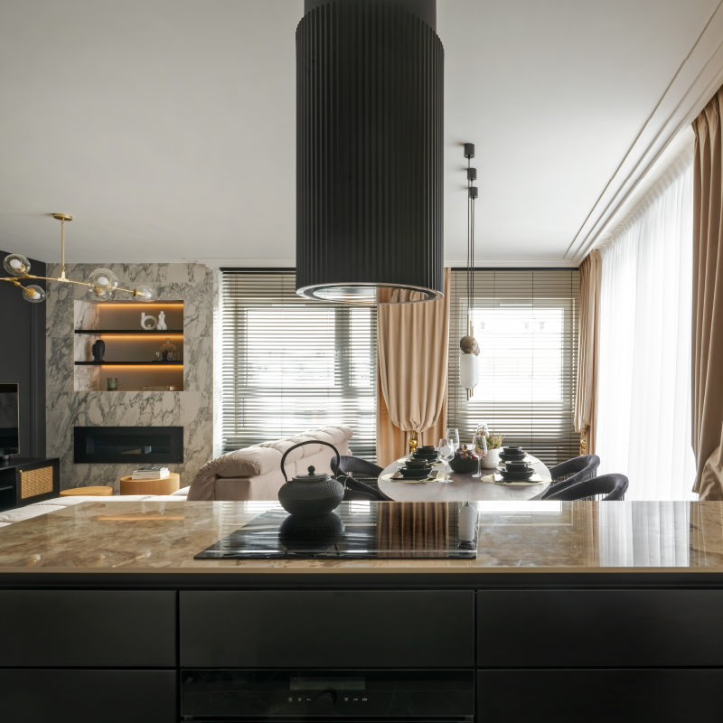 Máy hút mùi độc lập trụ tròn Malloca Monoblack K-382B