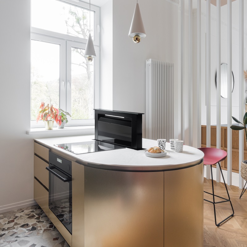 Máy hút mùi âm bàn đảo Malloca Downdraft K-900BM