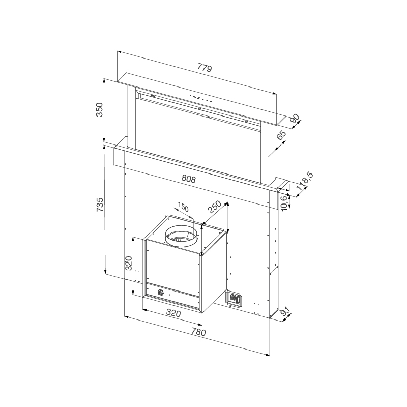 Máy hút mùi âm bàn đảo Malloca K-3410DR
