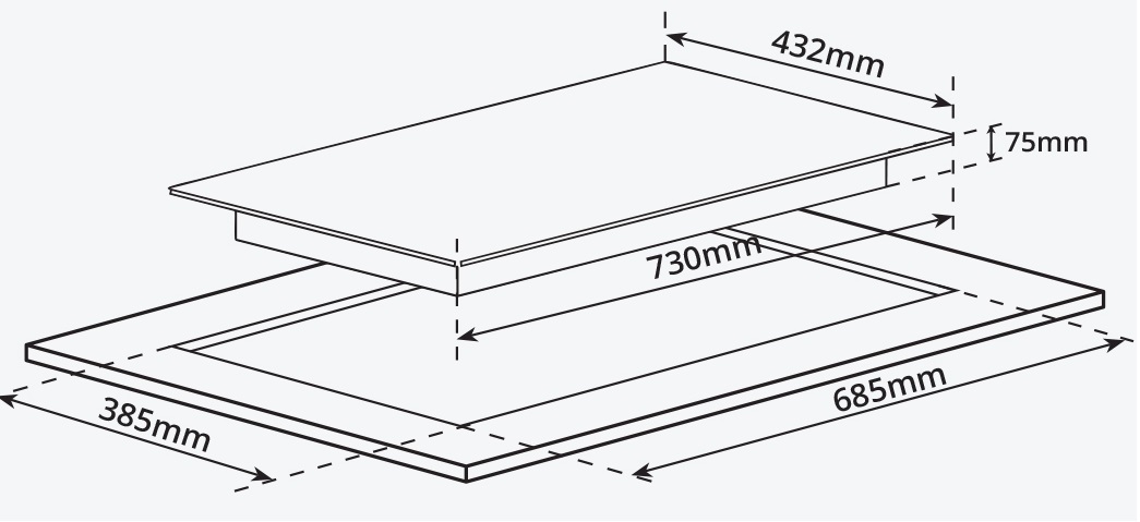 Bếp từ 2 lò Garis G1211