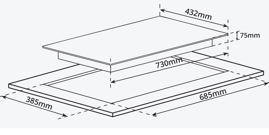 Bếp từ 2 lò Garis G1216