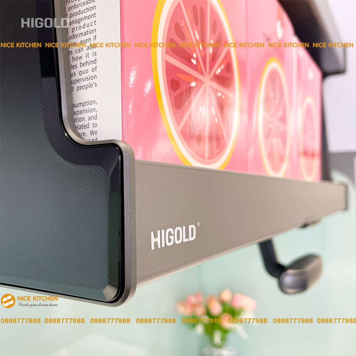 Hình sản phẩm thực tế Kệ gia vị nâng hạ Higold Nebula 401281 401282 401283 401284