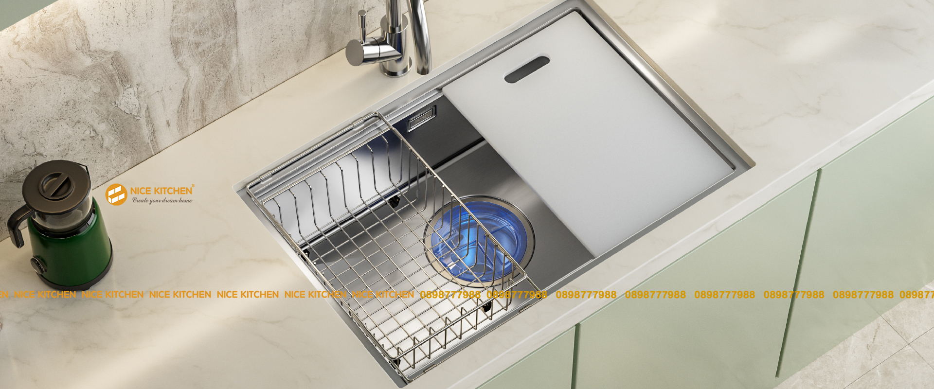 Chậu rửa bát 1 hộc Grand X GX7846S SMOOTH