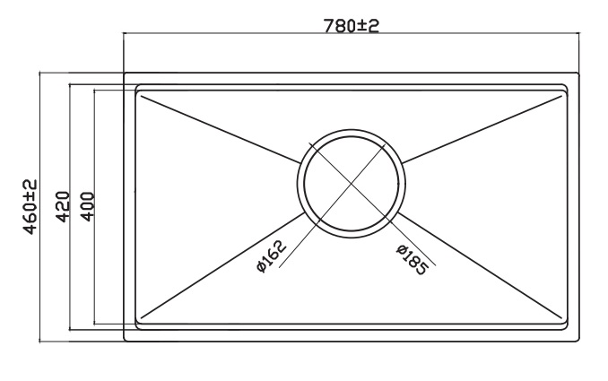 Chậu rửa bát 1 hộc Grand X GX7846S SMOOTH