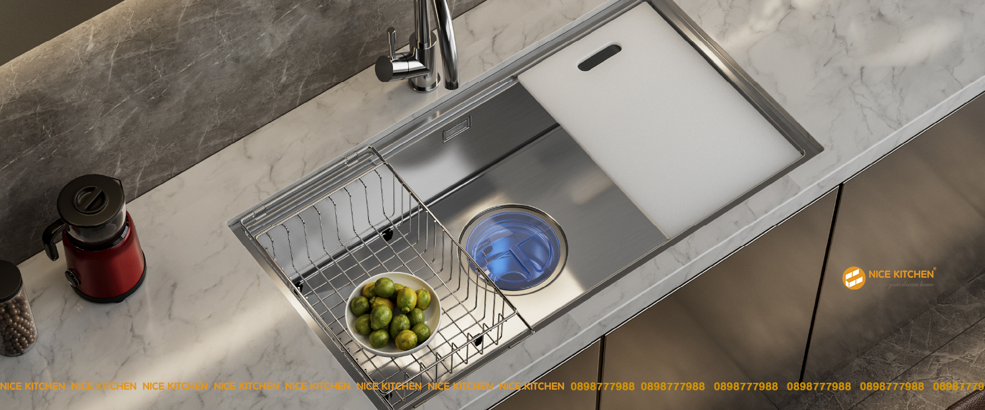 Chậu rửa bát 1 hộc Grand X GX8646S SMOOTH