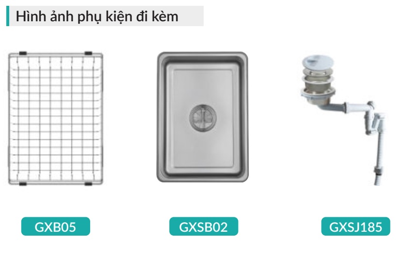 Chậu rửa bát 1 hộc Grand X GX6845V VOLCANO