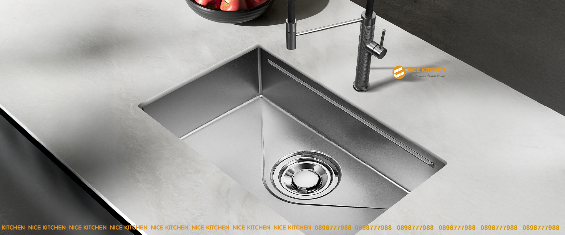 Chậu rửa bát 1 hộc Grand X GX7845V VOLCANO