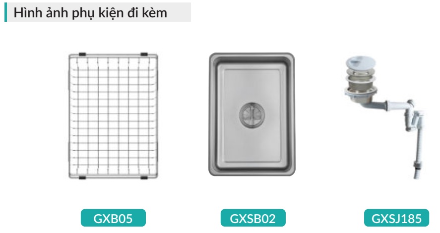 Chậu rửa b&aacute;t 1 hộc Grand X GX7845JP HIKARI