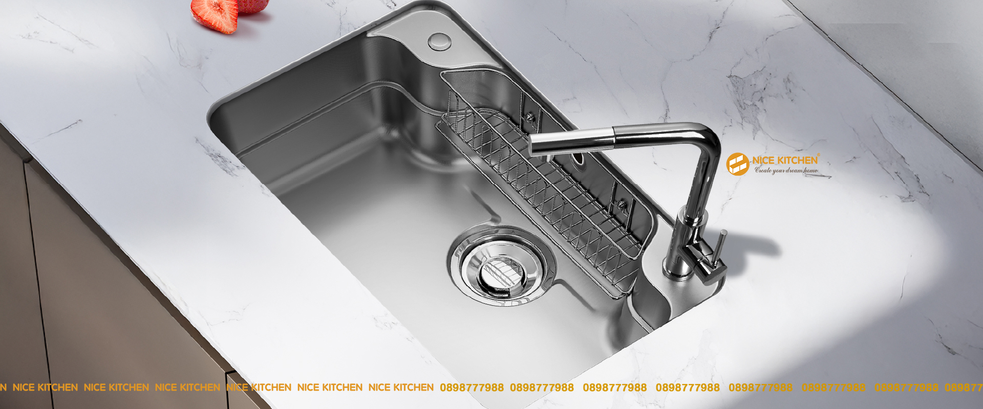 Chậu rửa bát 1 hộc Grand X GX8050JP HIKARI