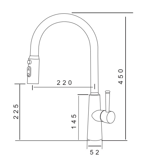 Vòi rút nóng lạnh Grand X GXF03 Dual Spray