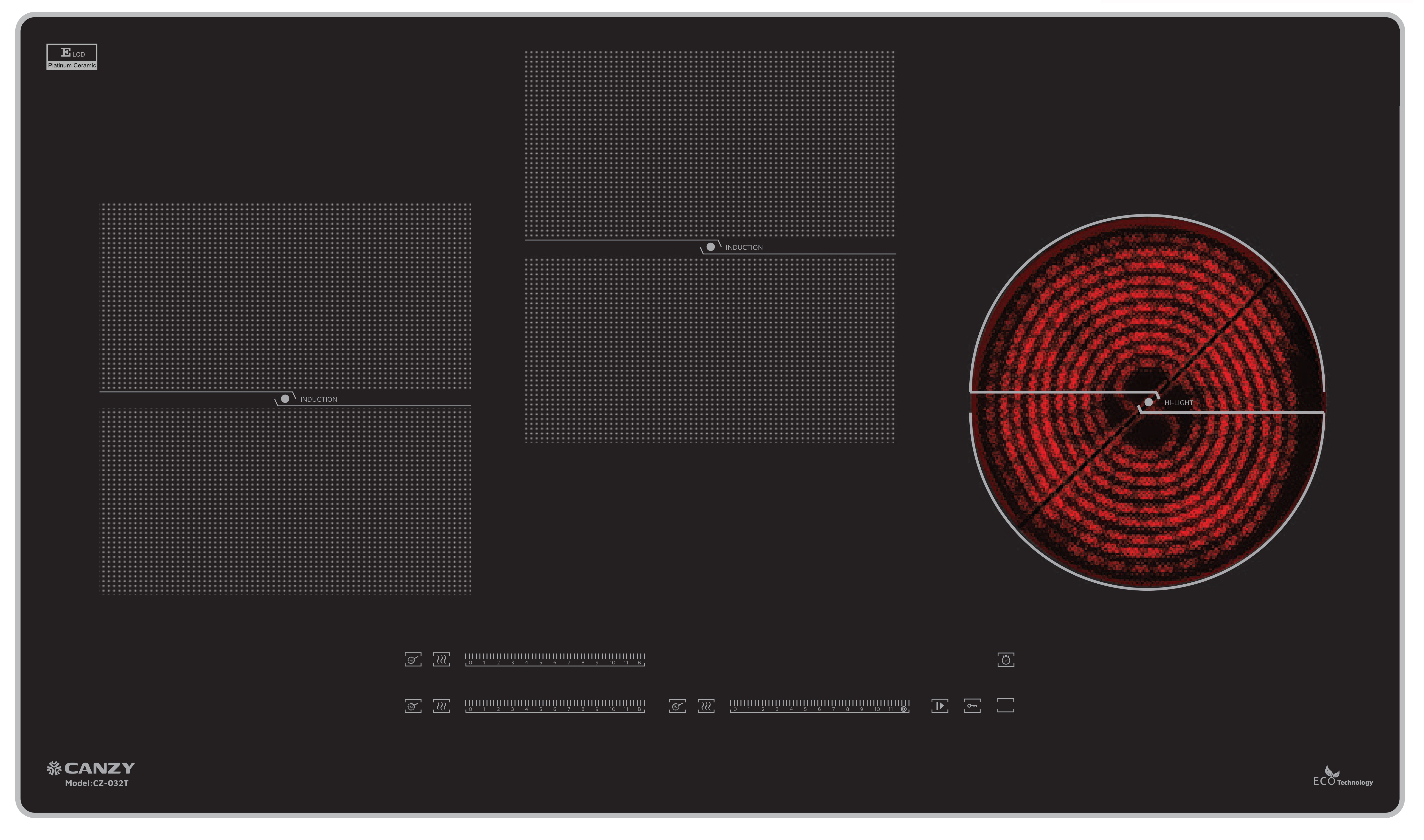 Bếp điện từ 3 lò Canzy CZ 032T