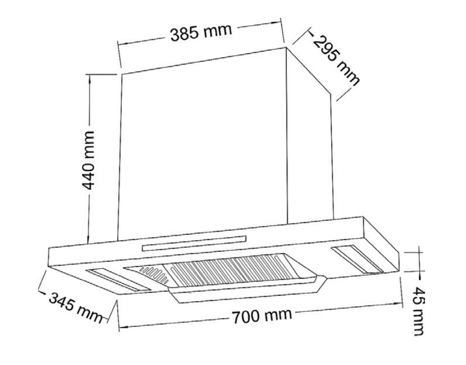 Máy hút mùi chữ T Canzy CZ WB70K SS