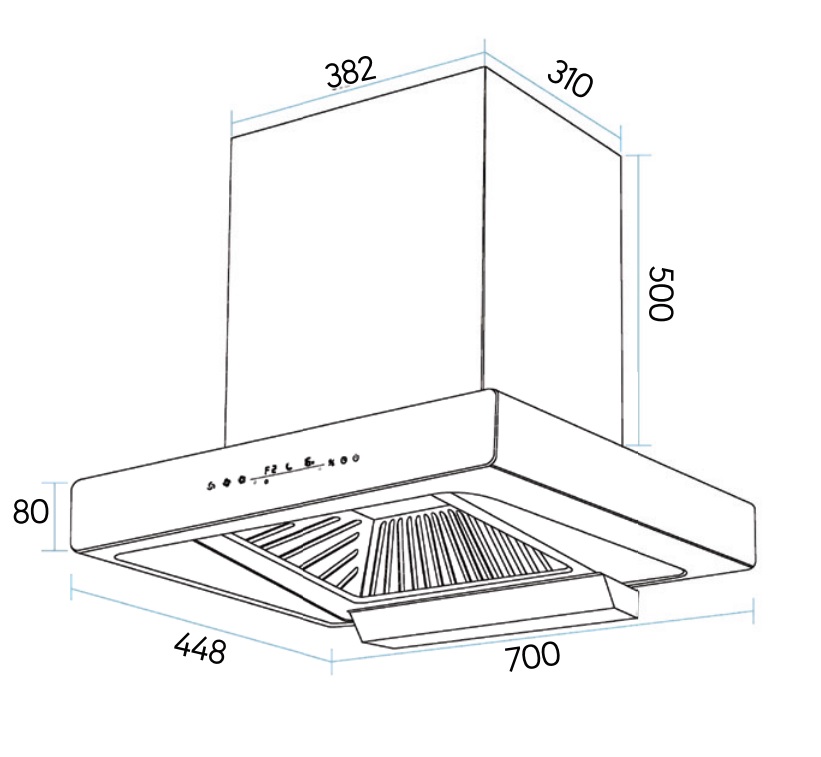 Máy hút mùi chữ T Canzy CZ EH70AW
