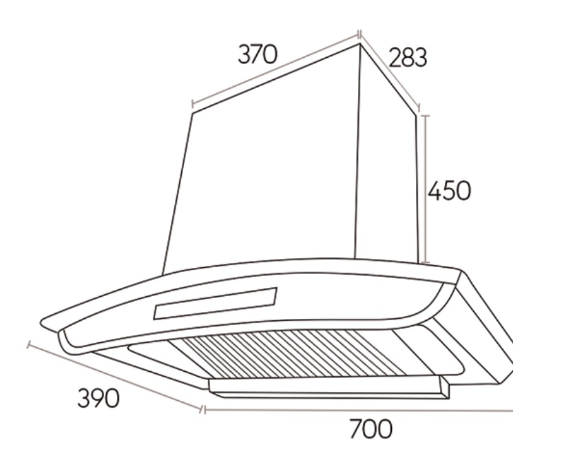 Máy hút mùi kính cong CANZY CZ ML9-70DC