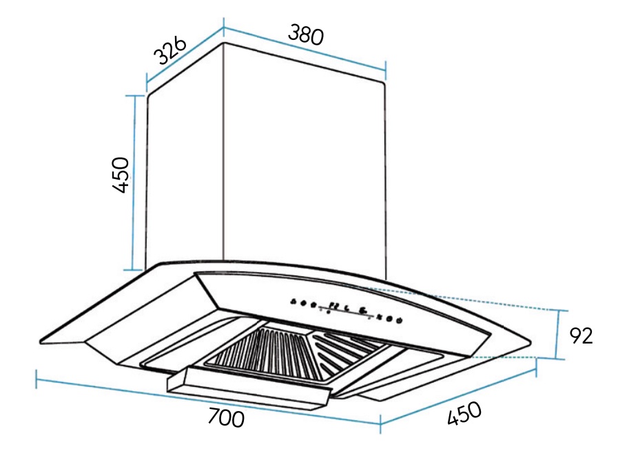 Máy hút mùi kính cong CANZY CZ 70C66